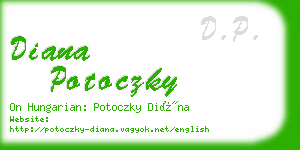 diana potoczky business card